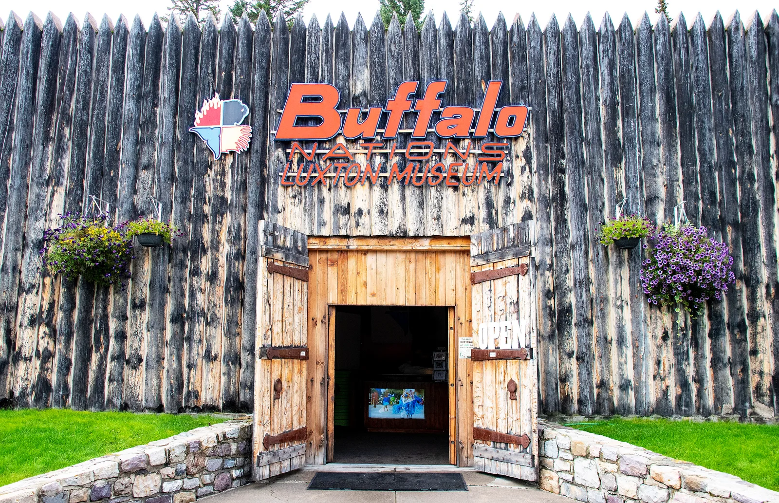 Entrance area at Buffalo Nations Luxton Museum in Banff.
